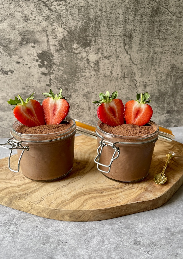 indulge in this quick and easy chocolate mousse—rich, creamy, and healthy! Perfect for a guilt-free treat